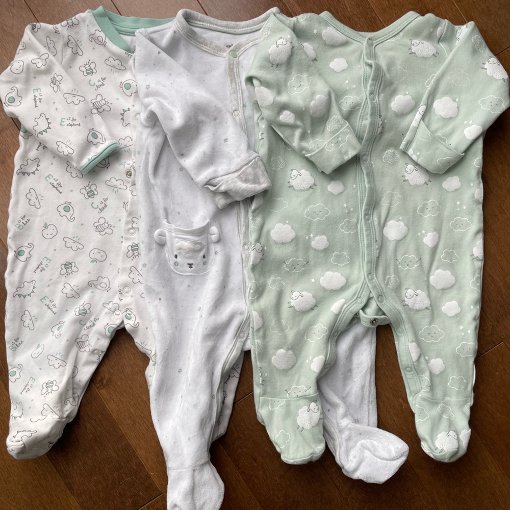 3-6M Set of 3 Adorable PJs from European Brand C&A